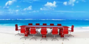 Beach at an office