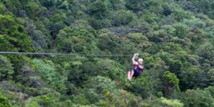 Crossing a River in the Air