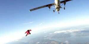 Men Fly Into a Plane