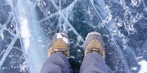 In the middle of a river