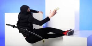 Ninja Jump Stops a Thief