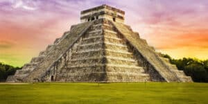 Handprints in a Maya cave