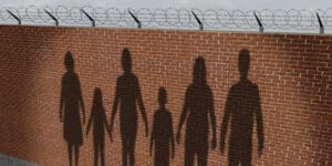 A wall stops people