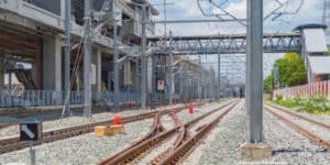 Robot repairs railway wires