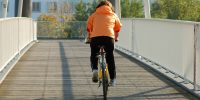 cyclist vs bridge