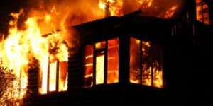 Crooked House pub burns down