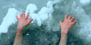 A man rescued from frozen Michigan lake