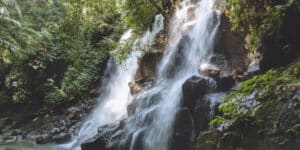A man is stuck behind a waterfall for two days