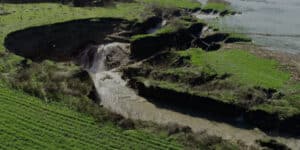 A big sinkhole in Indonesia