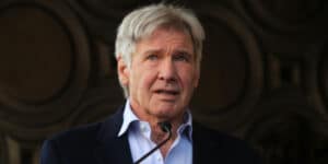 Harrison Ford speaks to students