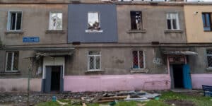 A Russian drone hits a house in Romania