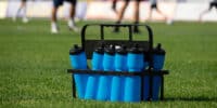 Football players have breaks to drink