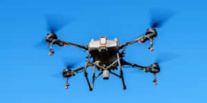 A drone attacks a seller in Ukraine